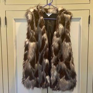 Faux Fur Vest Sz L